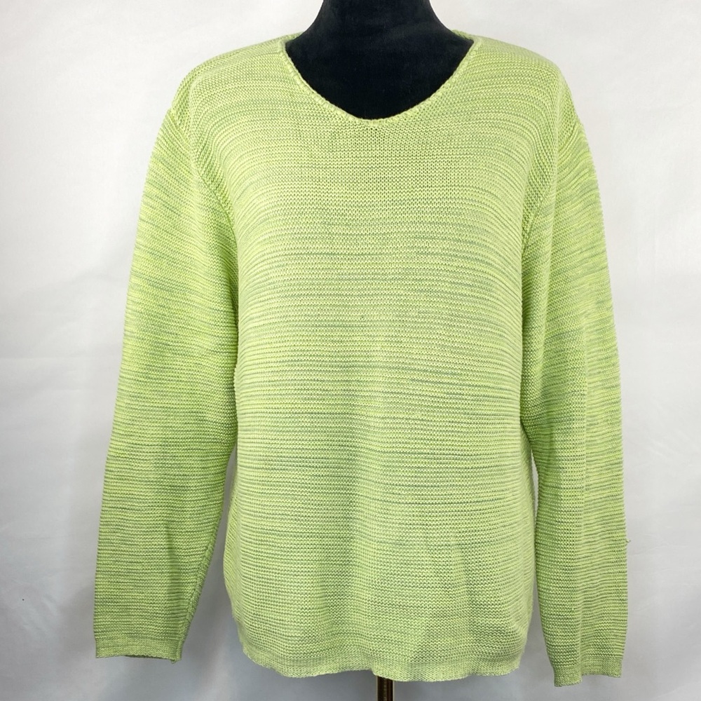 NorthStyle Green 100% Cotton Knit Sweater size 1X